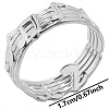 Stainless Steel Music Note Open Cuff Ring for Unisex TF1587-1-1