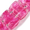 Epoxy Resin Dyed Natural Imperial Jasper Domino Beaded Stretch Bracelets for Women BJEW-G698-02A-2