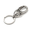 Tibetan Style 316 Surgical Stainless Steel Fittings with 304 Stainless Steel Key Ring FIND-Q101-05AS-2