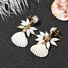 Alloy Dangle Stud Earrings EJEW-TA00333-2