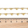 304 Stainless Steel Heart Link Bracelets BJEW-M121-03G-3