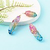 Electroplate Natural Quartz Crystal Pendants PALLOY-JF00741-02-2