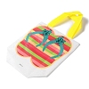 Summer Beach Theme Printed Flip Flops Non-Woven Reusable Folding Gift Bags with Handle ABAG-F009-E02-2