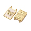 Brass Micro Pave Cubic Zirconia Pendants KK-D390-27G-05-2