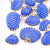 Spray Paint & Electroplate Sea Shell Pendants SSHEL-S262-08B-1