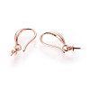 Brass Earring Hooks KK-E779-01RG-1