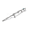 Snake Alloy Rhinestone Brooch Pins JEWB-Z034-04P-02-2