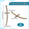 12Pcs Alloy Rhinestone Links/Connectors RB-PH0001-67-2