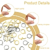 40Pcs 2 Colors 304 Stainless Steel Leverback Earring Findings STAS-FS0001-72-3