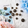 80Pcs 8 Style Brass Shank Buttons BUTT-TA0001-08AB-12