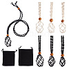 Yilisi 6Pcs Adjustable Braided Waxed Cord Macrame Pouch Necklace Making FIND-YS0001-10-1