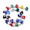Handmade Evil Eye Lampwork Beads Strands LAMP-S069-01D-2
