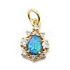 Synthetic Opal Teardrop Charms KK-H089-04A-02-1