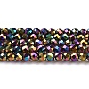 Electroplate Glass Beads Strands GLAA-H021-01A-FP13-2