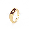 Alloy Enamel Wide Band Rings RJEW-N034-011-RS-4