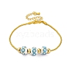 Brass European Bracelets BJEW-C080-03G-08-1