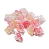 Iridescent Acrylic Bead Caps OACR-C021-08-2