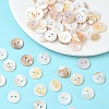 2-Hole Shell Flat Round Buttons BUTT-P012-09-5