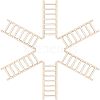 Ladder Unfinished Wooden Ornaments WOOD-WH0100-31-1