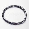 Non-magnetic Synthetic Hematite Beaded Stretch Bracelets BJEW-F228-01-1