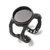 Hammered 304 Stainless Steel Cuff Ring Components SA-CBAC0DF-02C-EB-1