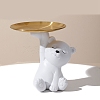 Resin Polar Bear Sculpture Tray PW-WG4791E-01-1