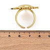 Brass Open Cuff Rings for Women RJEW-G341-04G-04-5