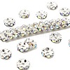 Brass Rhinestone Spacer Beads RB-A014-L8mm-28S-1