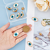 HOBBIESAY 10Pcs Evil Eye Enamel Pins JEWB-HY0001-28-4