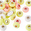 30Pcs Spray Painted Faceted Resin European Beads RESI-TADJ0001-05A-2