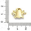 Halloween Brass Light Grey Enamel Connector Charms KK-F915-04A-G-3