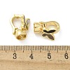 Brass Fold Over Clasps KK-Z083-19G-02-2