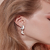 6Pcs 3 Colors 304 Stailess Steel Hoop Earrings EJEW-LP0007-061-3