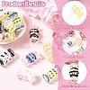 28Pcs 7 Colors Transparent Acrylic Enamel Beads OACR-CJ0002-85-3