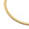 Brass Flat Snake Chain Necklace NJEW-R260-01G-2