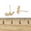 Brass Clear Cubic Zirconia Stud Earrings EJEW-Q014-11G-3