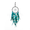 Iron Woven Web/Net with Feather Pendant Decorations AJEW-B017-04-2