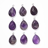 Natural Amethyst Pendants G-R469-03B-3