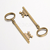 Tibetan Style Alloy Skeleton Key Large Pendants LS-TIBEP-S105-AB-RS-2