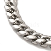 Non-Tarnish 304 Stainless Steel Cuban Link Chain Bracelets for Women Men BJEW-Q341-14B-P-2