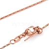 1mm Rack Plating Brass Cardano Chain Adjustable Slider Necklaces for Women Men MAK-L044-37RG-2