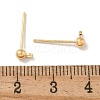 Brass Studs Earring Findings KK-H503-29G-01-3