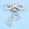 Crystal Rhinestone Bowknot Lapel Pin JEWB-T002-33S-2