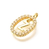 Brass Micro Pave Cubic Zirconia Pendants ZIRC-P123-01G-Z01-2