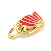 Real 18K Gold Plated Rack Plating Brass Enamel Charms KK-M293-33G-02-2