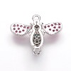 Brass Cubic Zirconia Links ZIRC-K070-03-C03-2