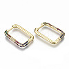 Brass Micro Pave Cubic Zirconia Huggie Hoop Earrings EJEW-S208-124-NF-3