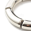 Imitatione Gemstone Curved Tube Beads Stretch Bracelets Set for Girl Women X-BJEW-JB06948-10