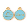 Alloy Enamel Pendants ENAM-S124-01B-16K-2