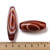 Natural Red Striped Agate/Banded Agate Beads Strands G-NH009-01-3
